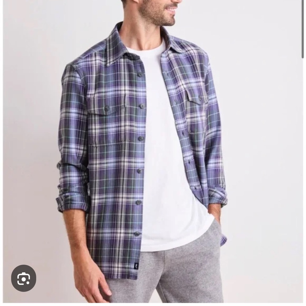 Vineyard Vines Twill Utility Long Sleeve Button Down Flannel Mens S